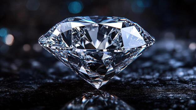 Funkelndes Kristall mit Lichtreflexionen